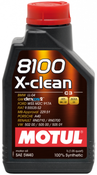 Качествено масло MOTUL 8100 X-CLEAN 5W40 1L